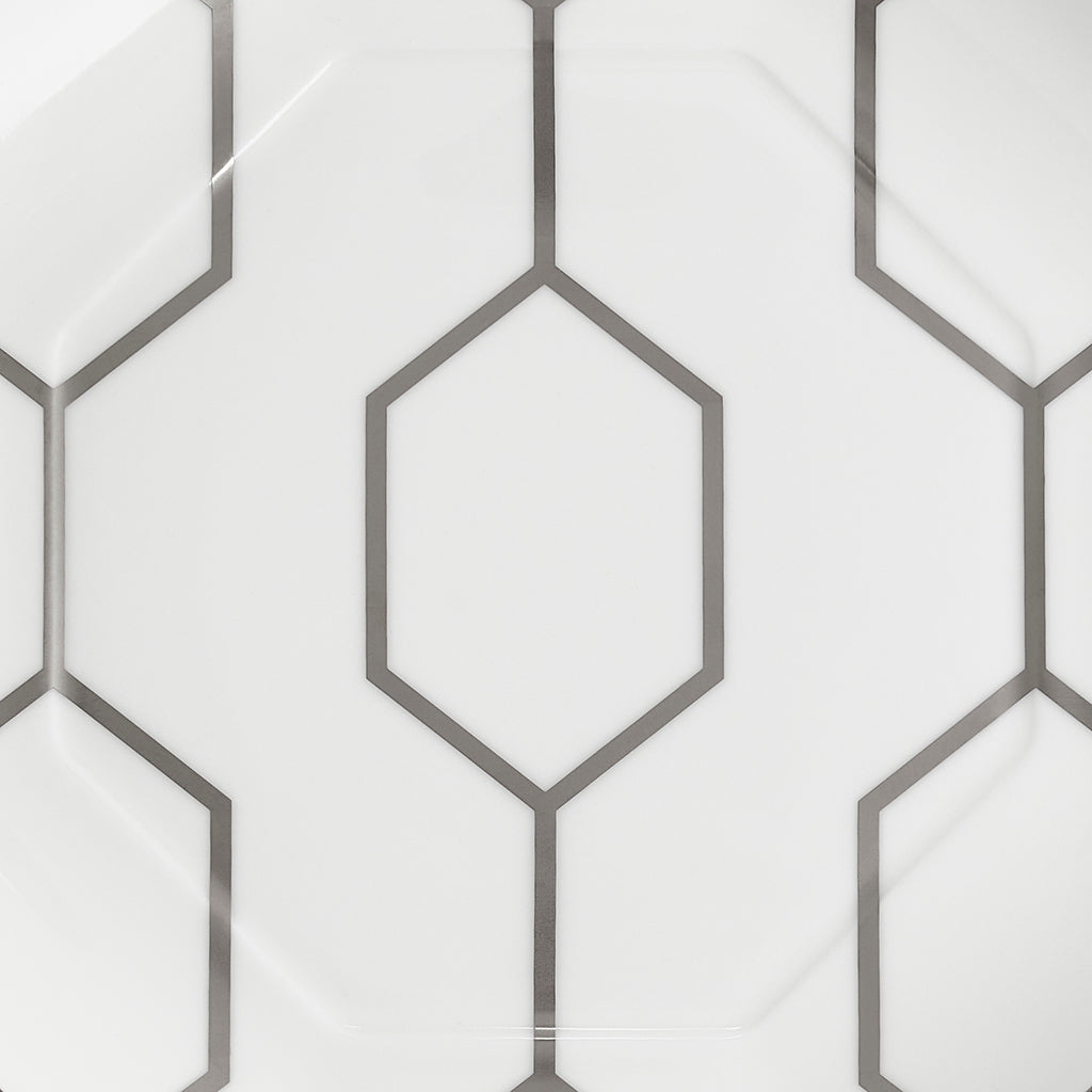 Wedgwood Gio Platinum Octagonal Side Plate 23cm