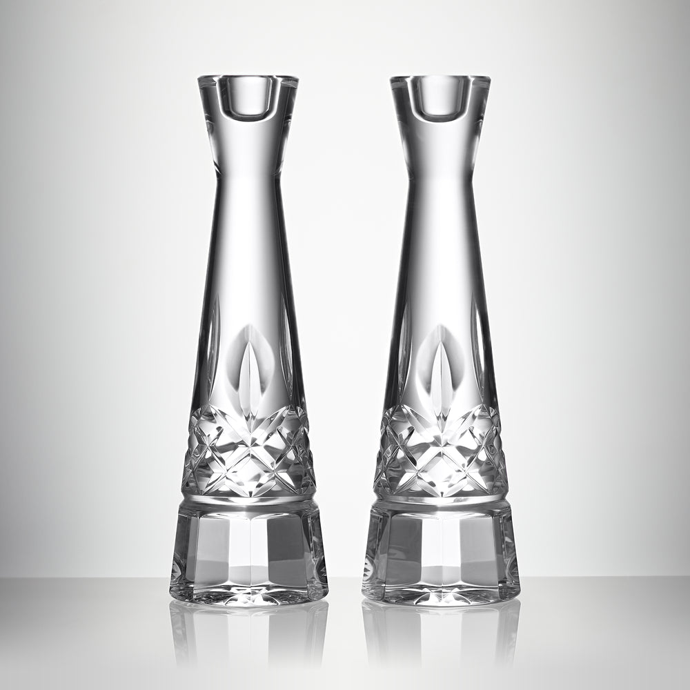 Waterford Crystal Lismore 25cm Round Candlestick Pair