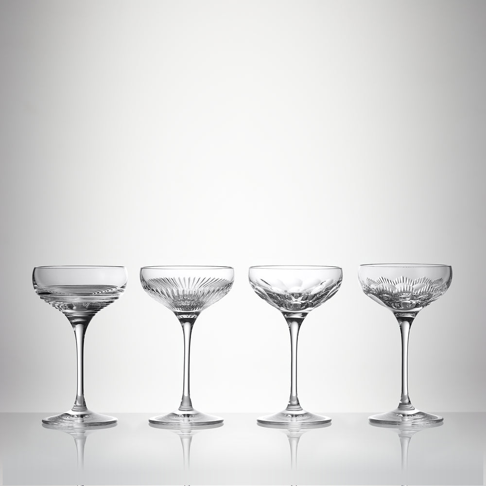 Waterford Crystal Mixology Coupe Glass Mixed Set of 4