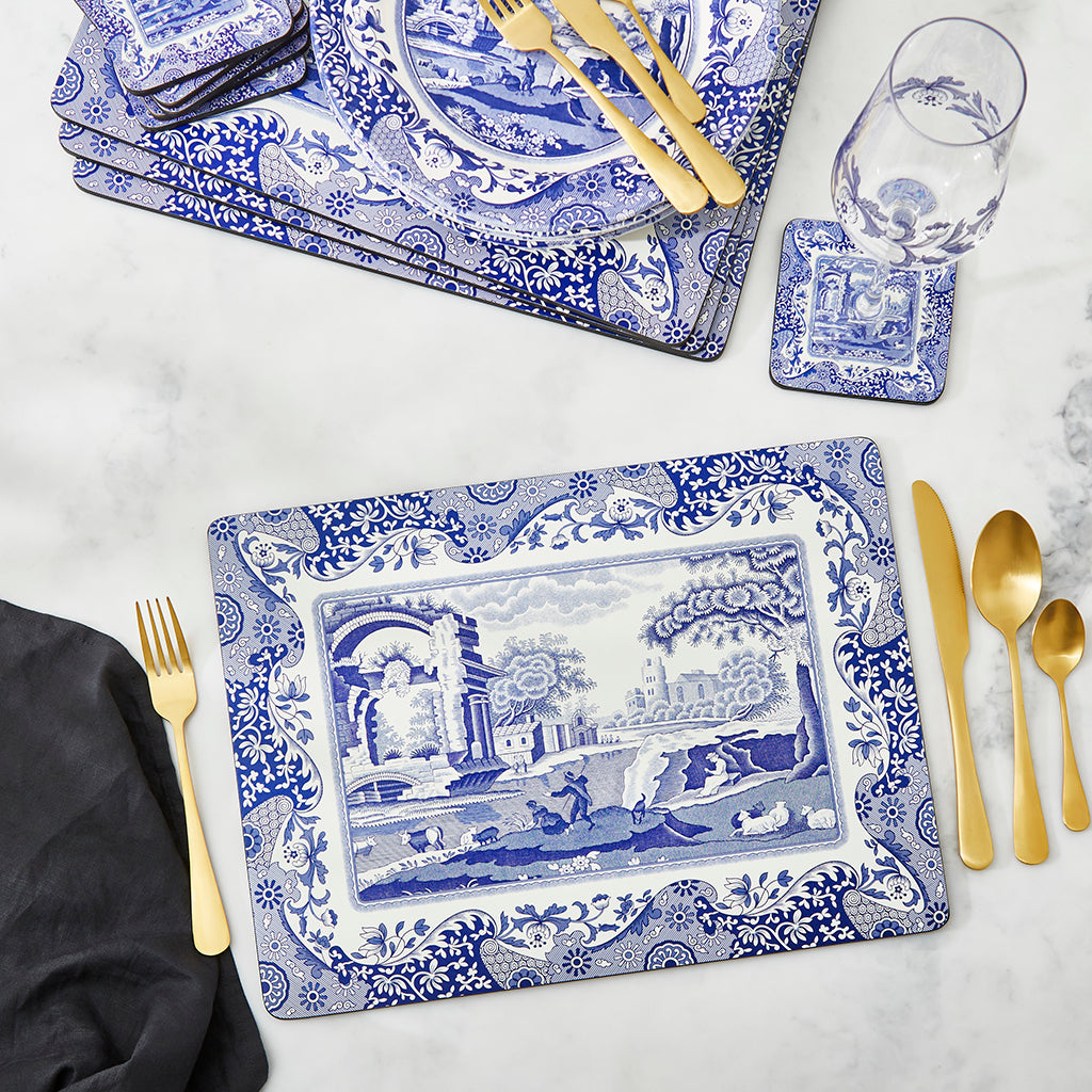 Pimpernel Blue Italian Large Placemats Set of 4 Havens