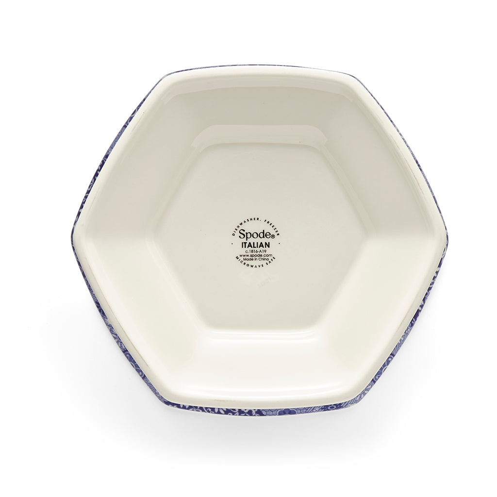 Spode Blue Italian Hexagonal Vase Havens