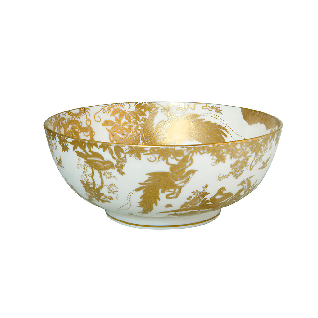 Royal Crown Derby Aves Gold Salad Bowl 2L