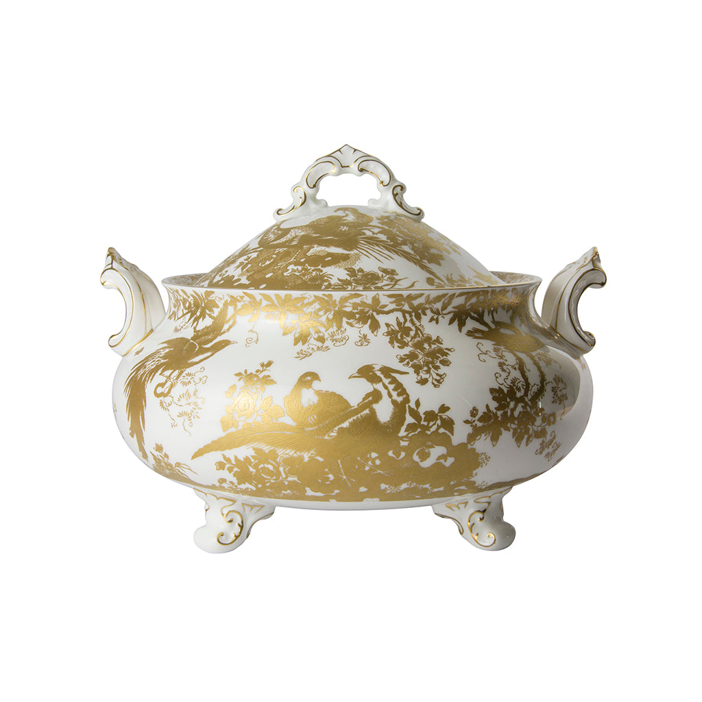 Royal Crown Derby Aves Gold Soup Tureen 3.7L
