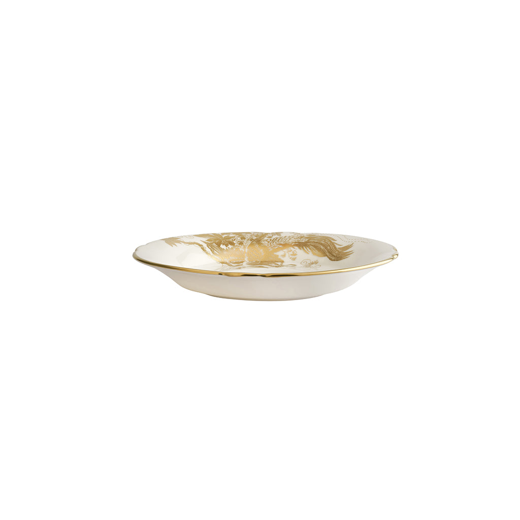 Royal Crown Derby Aves Gold Motif Tea Saucer 14cm