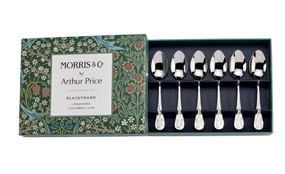 Arthur Price Morris & Co. Blackthorn Box of 6 Teaspoons-Goviers