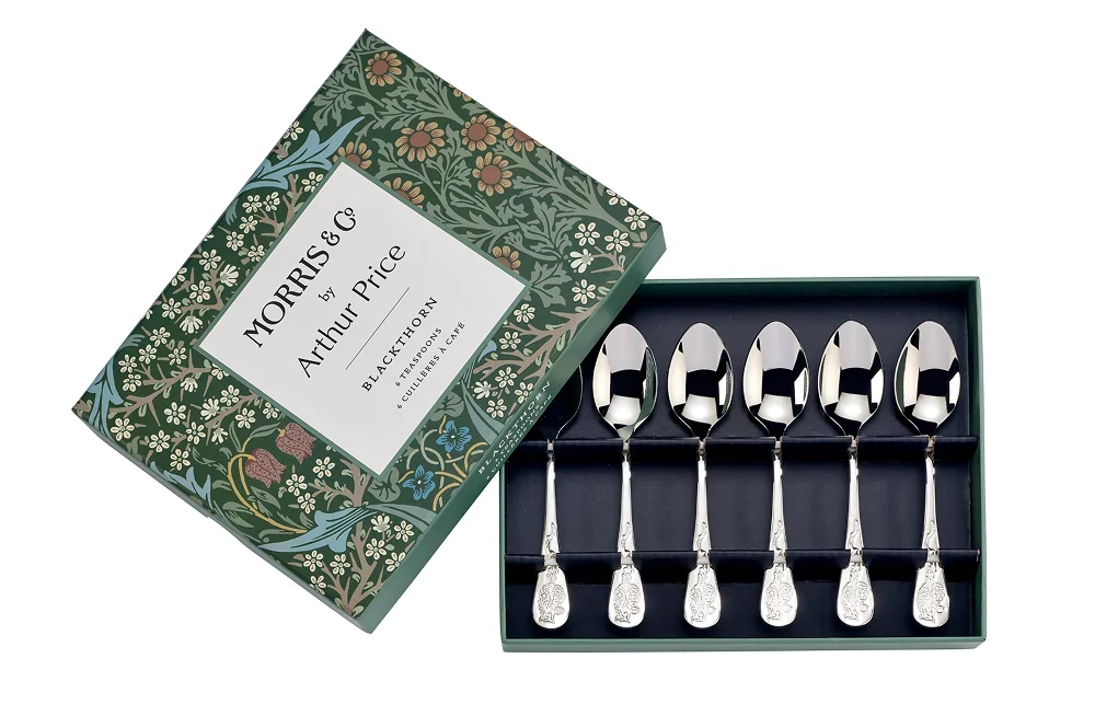 Arthur Price Morris & Co. Blackthorn Box of 6 Teaspoons-Goviers