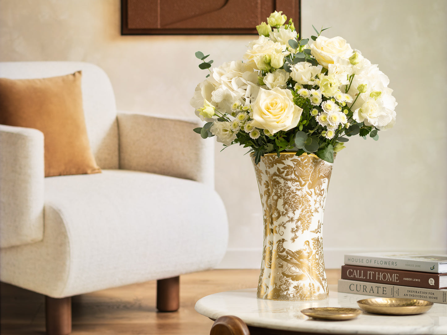 Royal Crown Derby Gold Aves Column Vase Large 30cm NEW