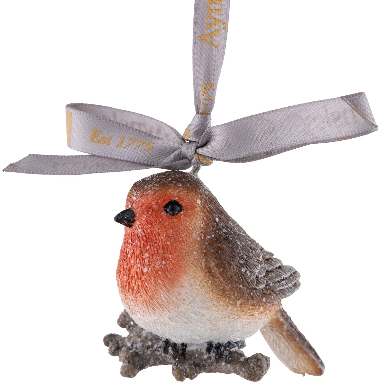 Aynsley Glitter Robin Hanging Ornament-Goviers