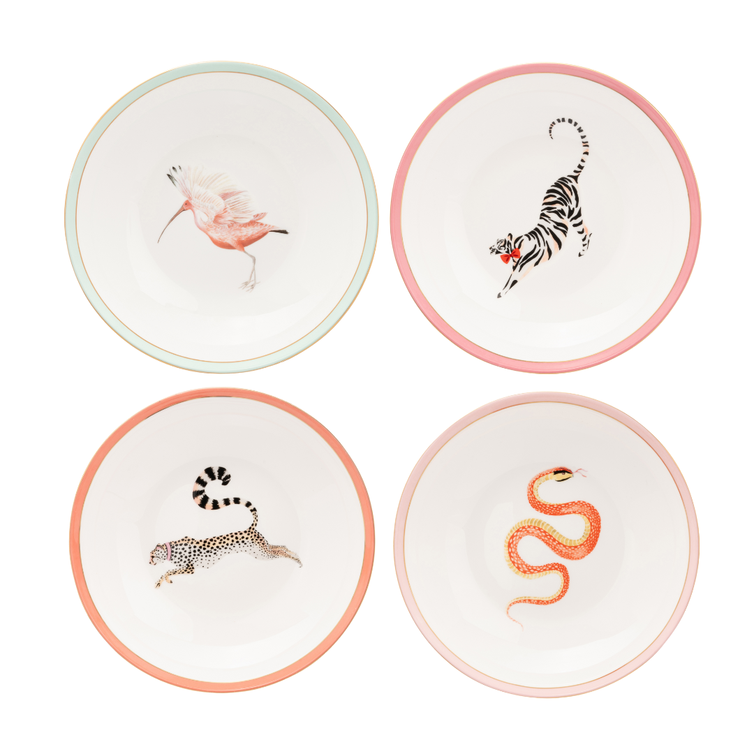 Yvonne Ellen Animal Pasta Bowl Set of 4