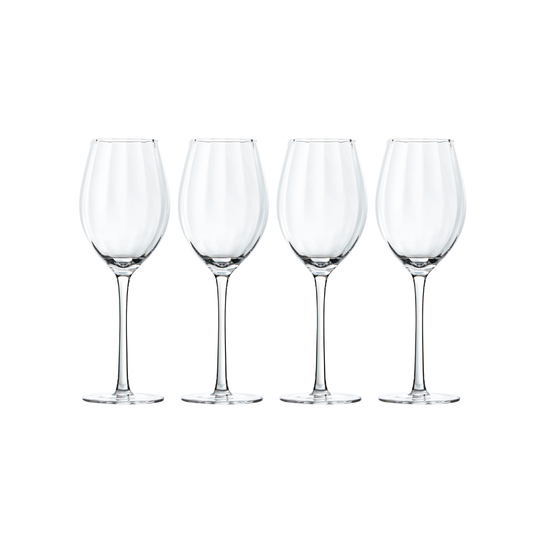 Artisan Street Ripple White Wine Glass Set of 4
