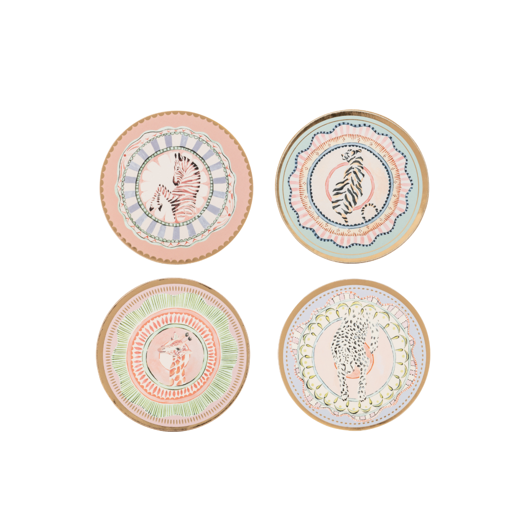 Yvonne Ellen Round Cork Coasters Set of 4- DELIVERY SEPTEMBER