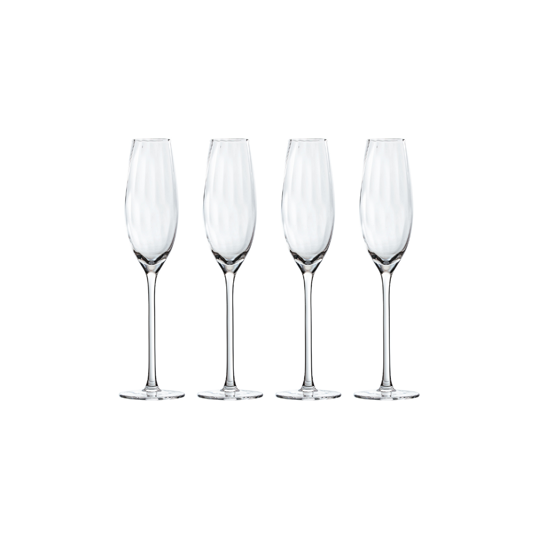 Artisan Street Ripple Champagne Glass Set of 4