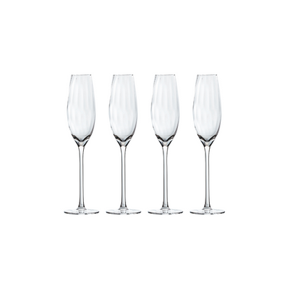 Artisan Street Ripple Champagne Glass Set of 4