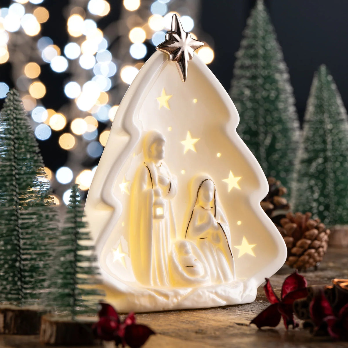 Belleek Living Nativity Tree LED-Goviers