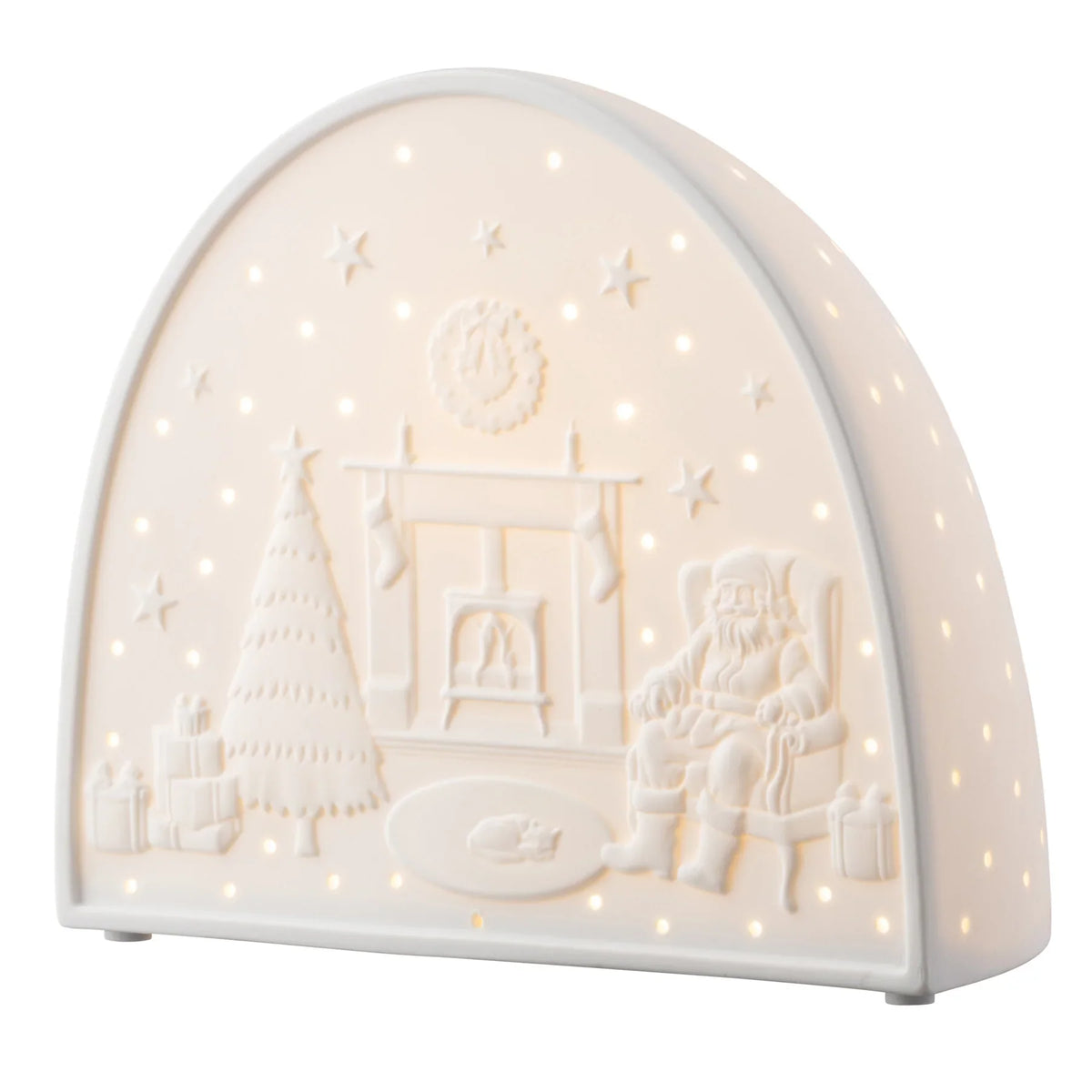 Belleek Living Santa by the Fire Luminaire-Goviers