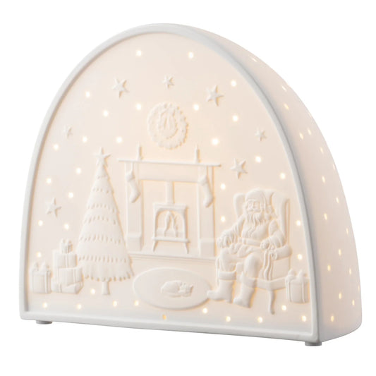 Belleek Living Santa by the Fire Luminaire-Goviers