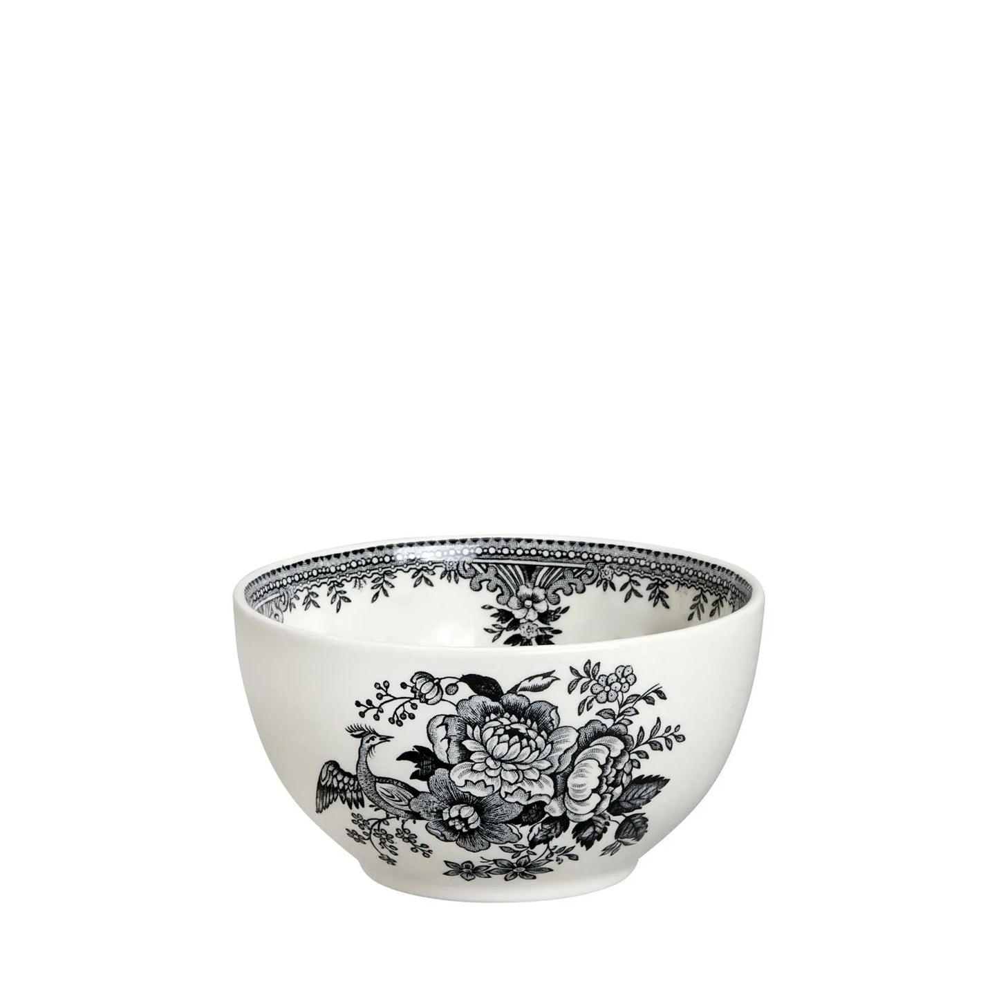Burleigh Black & White Asiatic Pheasants Mini Footed Bowl 12cm/5"-Goviers