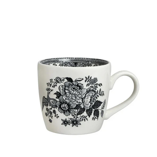 Burleigh Black & White Asiatic Pheasants Osborne Mug 300ml/0.5pt-Goviers