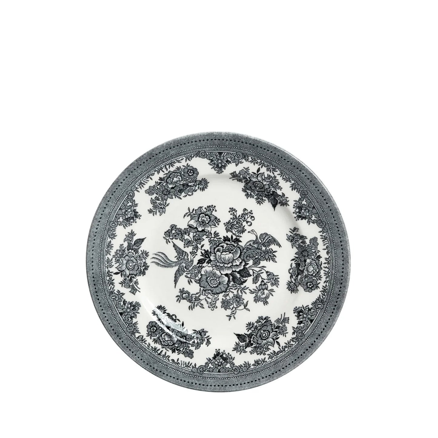 Burleigh Black & White Asiatic Pheasants Plate 17.5cm/7"-Goviers