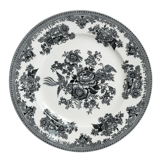 Burleigh Black & White Asiatic Pheasants Plate 25cm/10"-Goviers