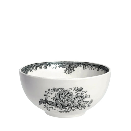 Burleigh Black & White Asiatic Pheasants Small Footed Bowl 16cm-Goviers
