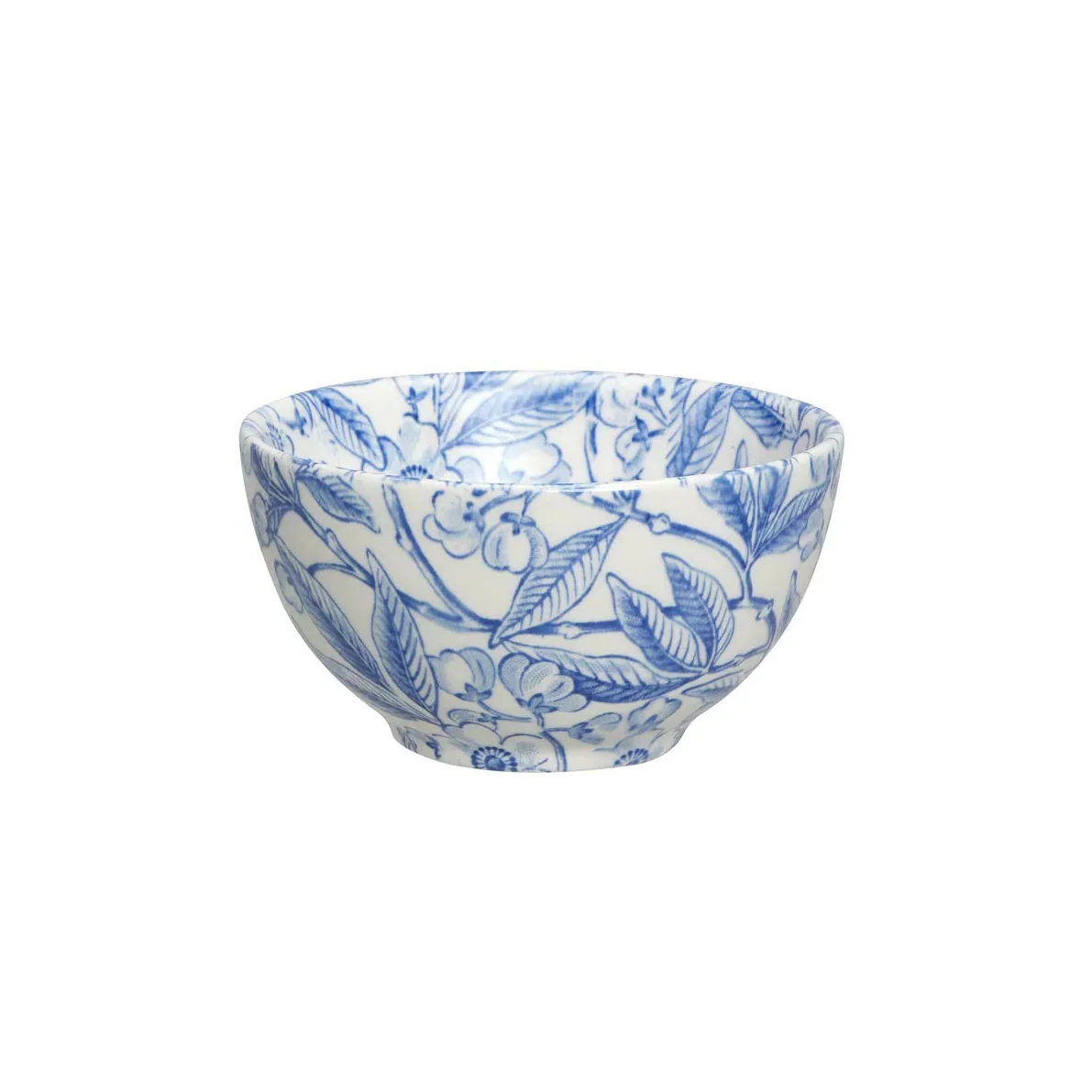 Burleigh Blue Prunus Blue Sugar Bowl 9.5cm-Goviers