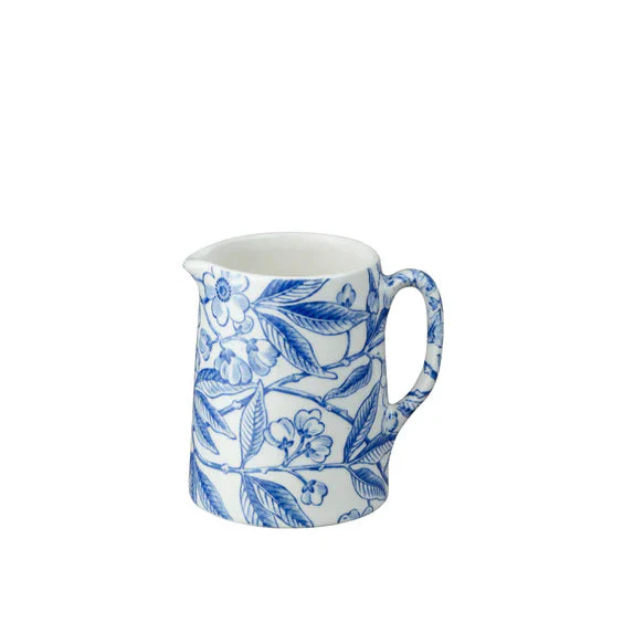 Burleigh Blue Prunus Tankard Jug Mini 160ml-Goviers
