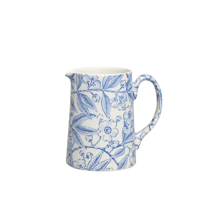 Burleigh Blue Prunus Tankard Jug Small 284ml-Goviers