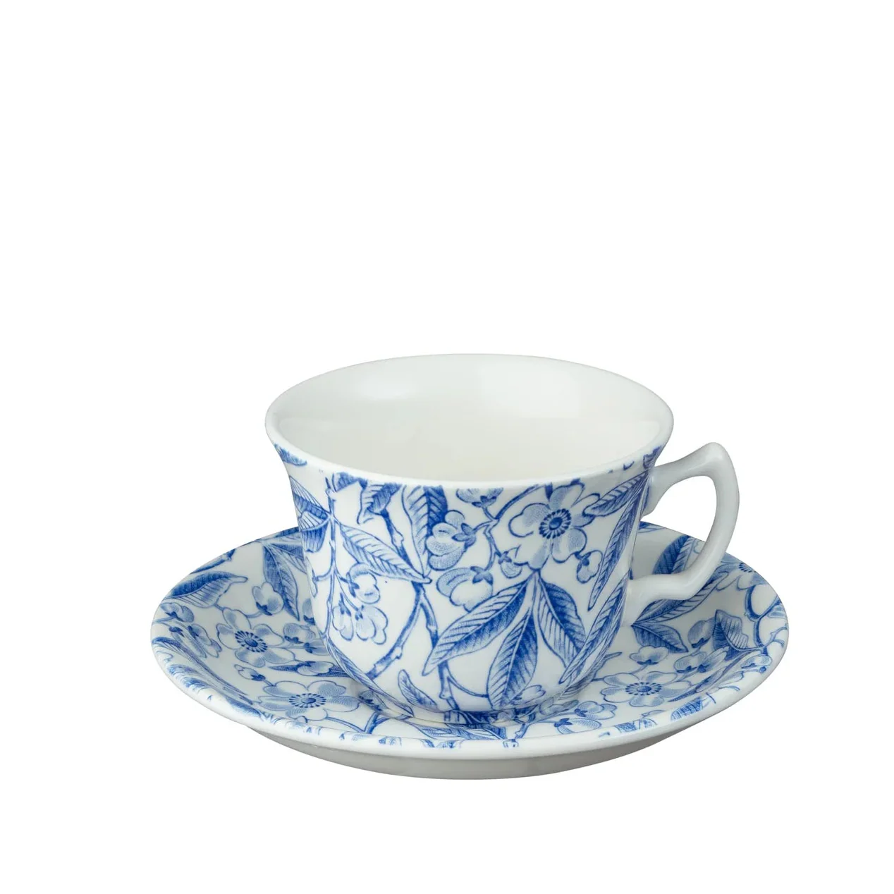Burleigh Blue Prunus Teacup & Saucer