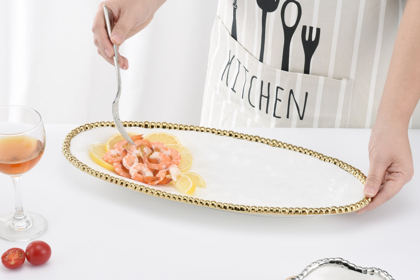 Pampa Bay Golden Salerno Oval Serving Piece