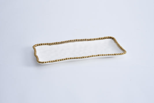 Pampa Bay Golden Salerno Medium Rectangular Tray