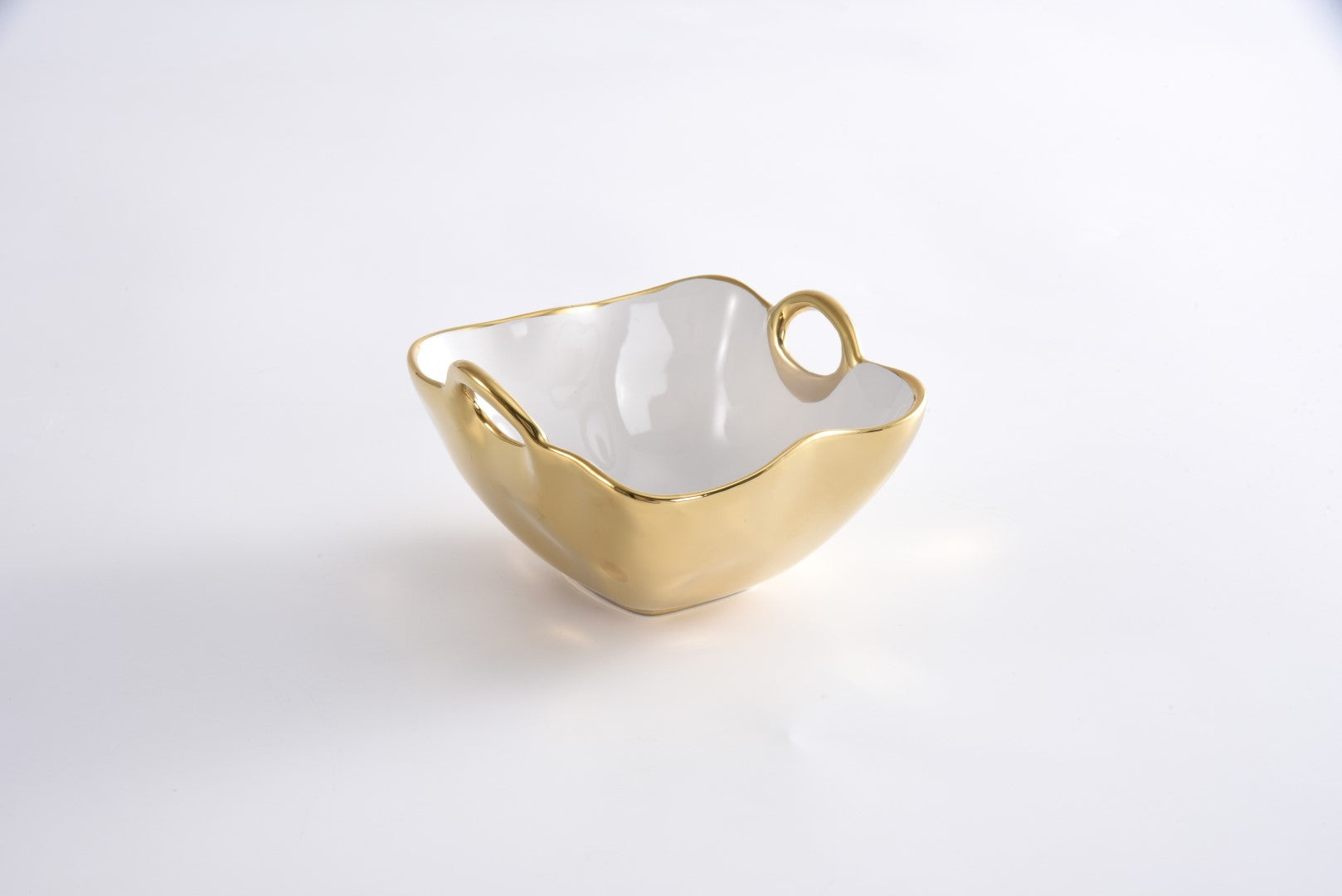 Pampa Bay Golden Handles Square Snack Bowl