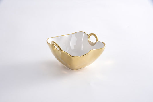 Pampa Bay Golden Handles Square Snack Bowl