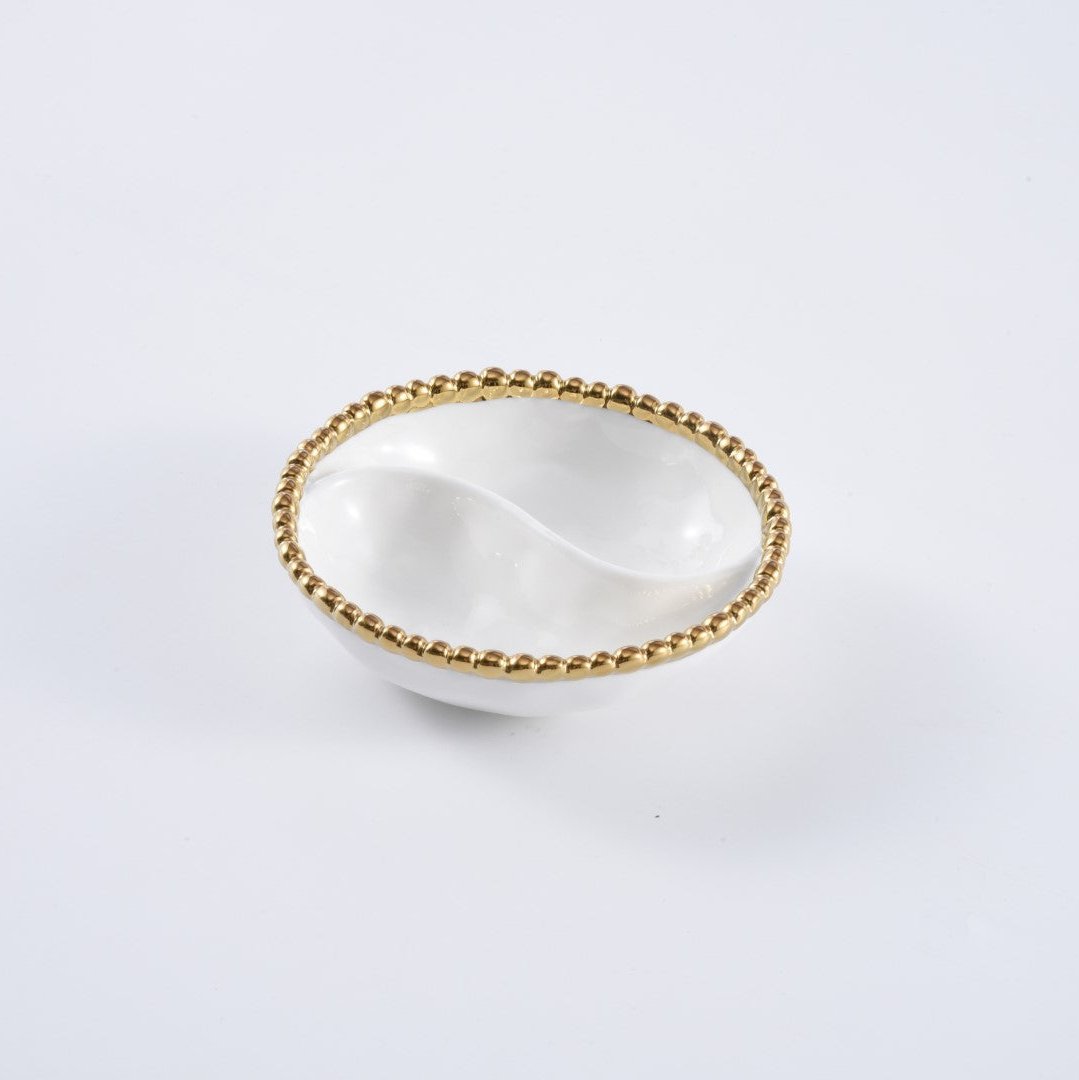 Pampa Bay Golden Salerno Mini 2 Section Platter