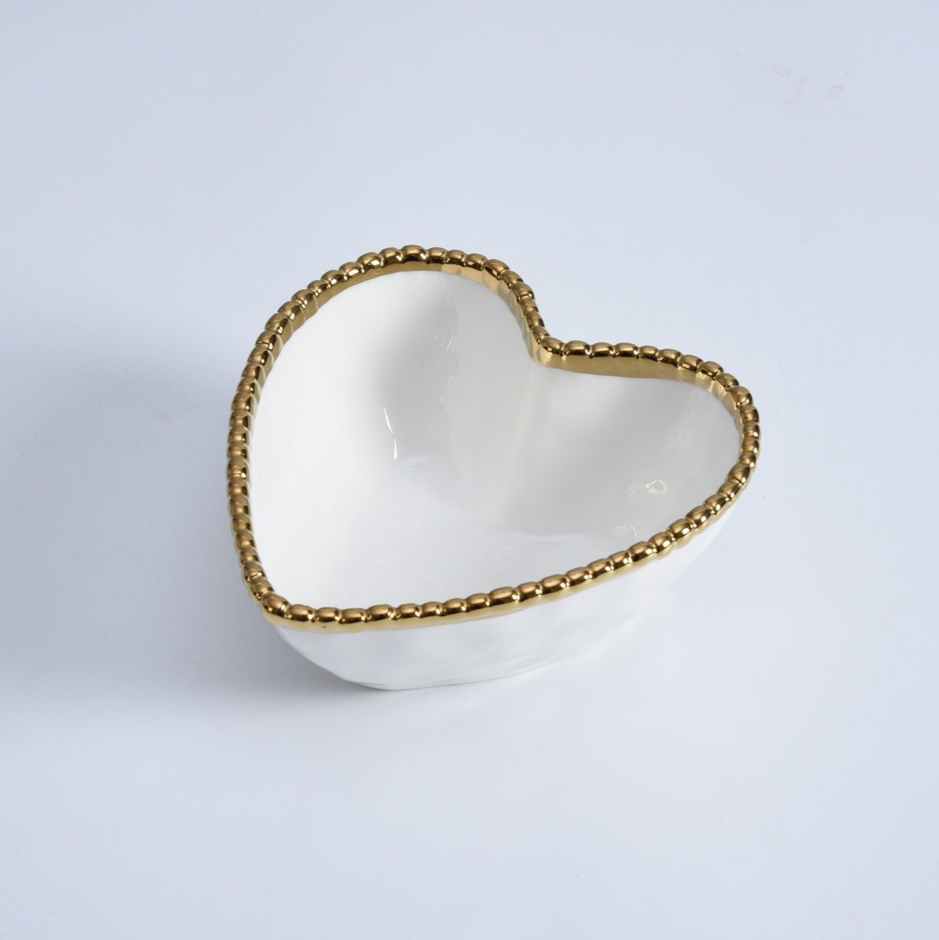 Pampa Bay Love Is In The Air Heart Bowl White With Gold Trim