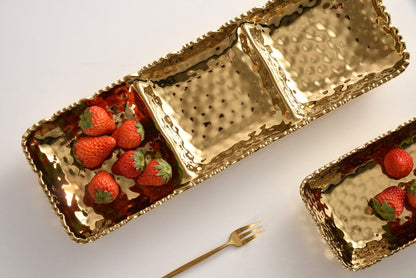 Pampa Bay Golden Millenium 3 Section Serving Piece