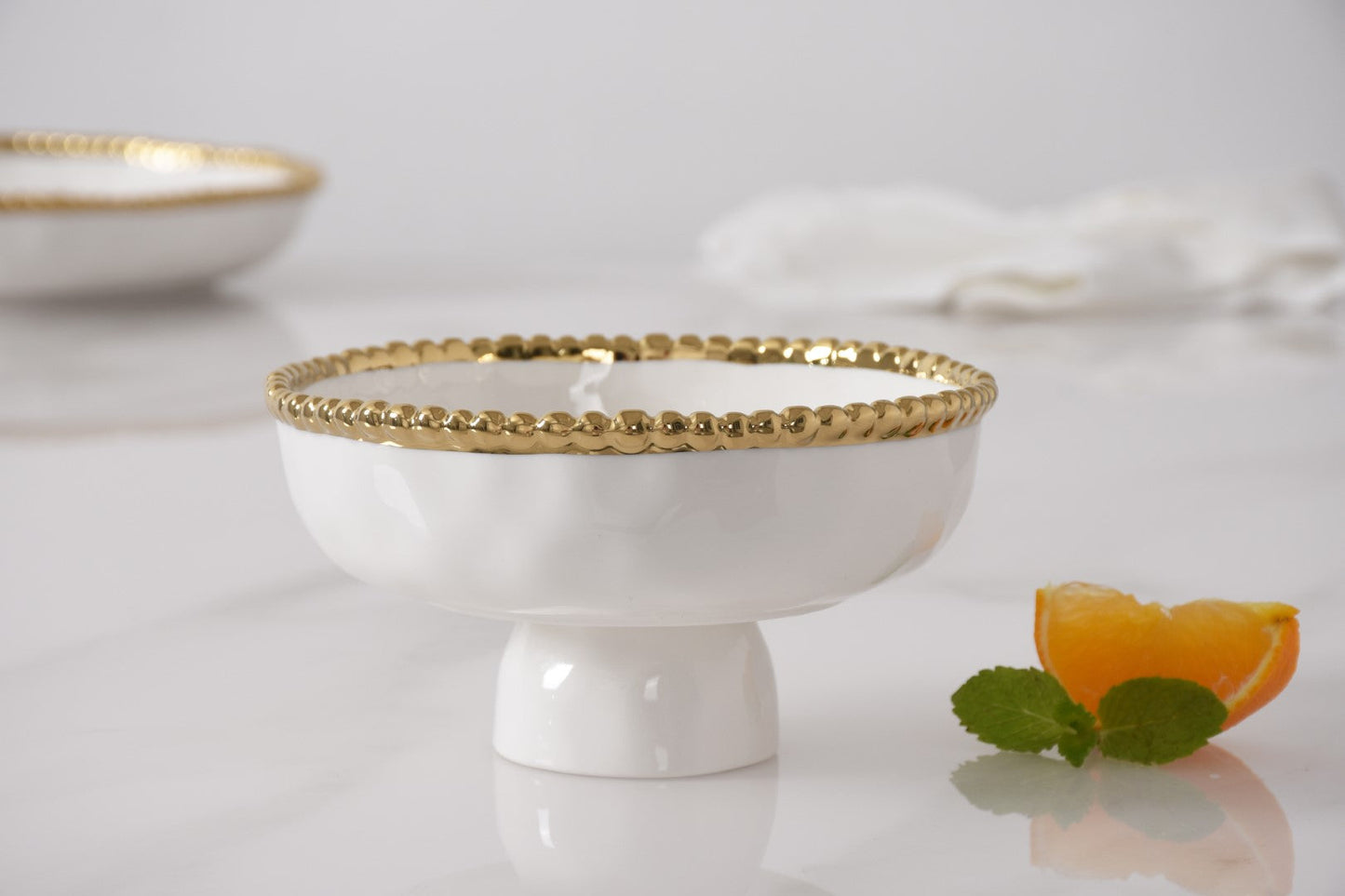 Pampa Bay Golden Salerno Small Footed Bowl