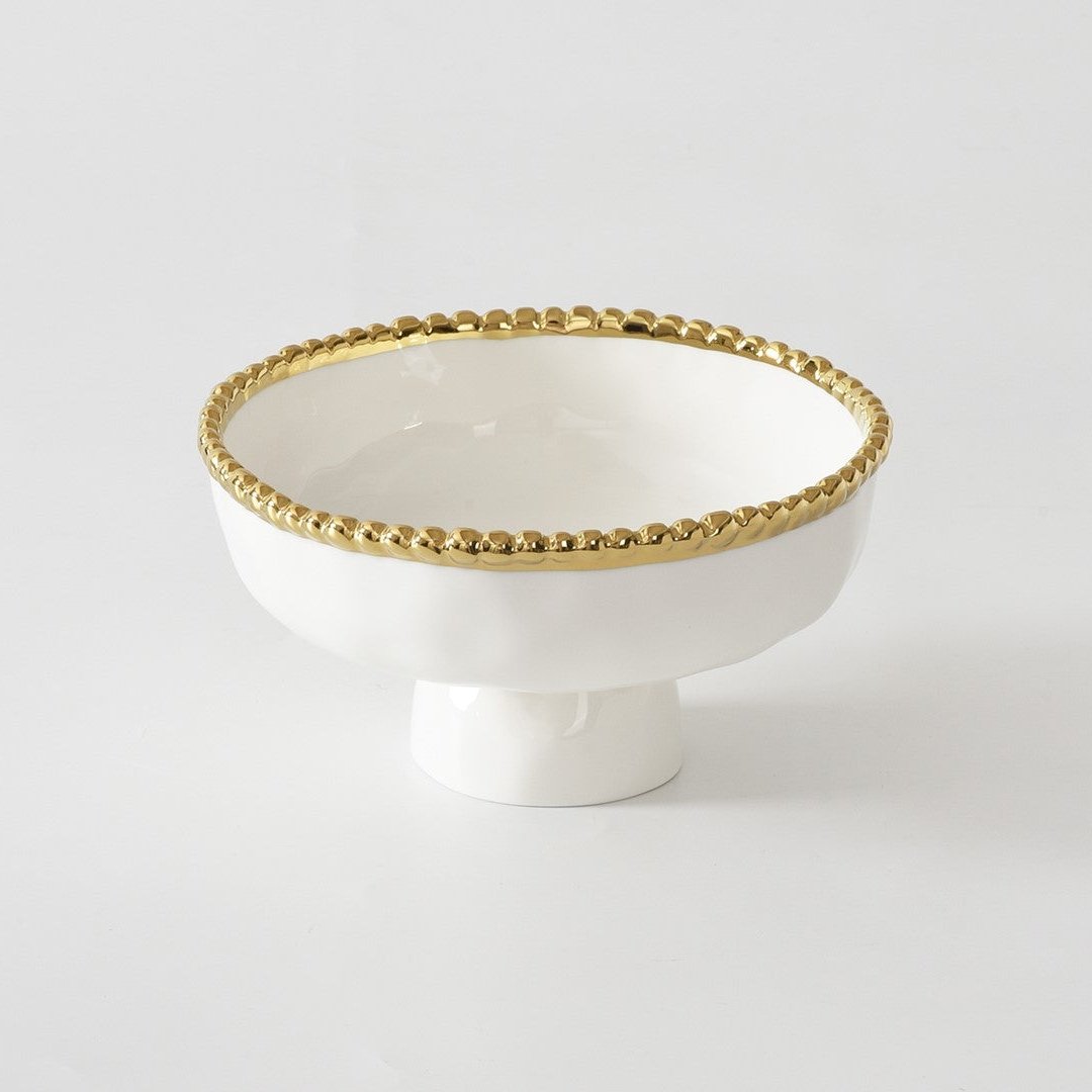 Pampa Bay Golden Salerno Small Footed Bowl