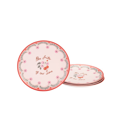 Cath Kidston Cherry Melamine Side Plates Set of 4