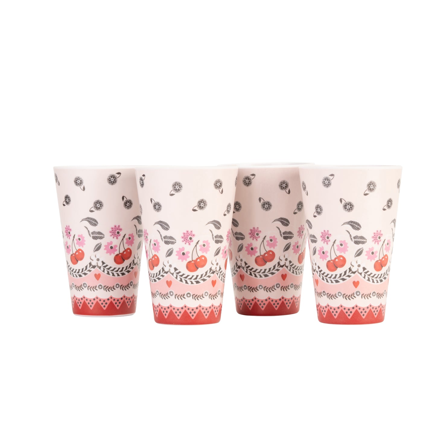 Cath Kidston Cherry Melamine Tumblers Set of 4