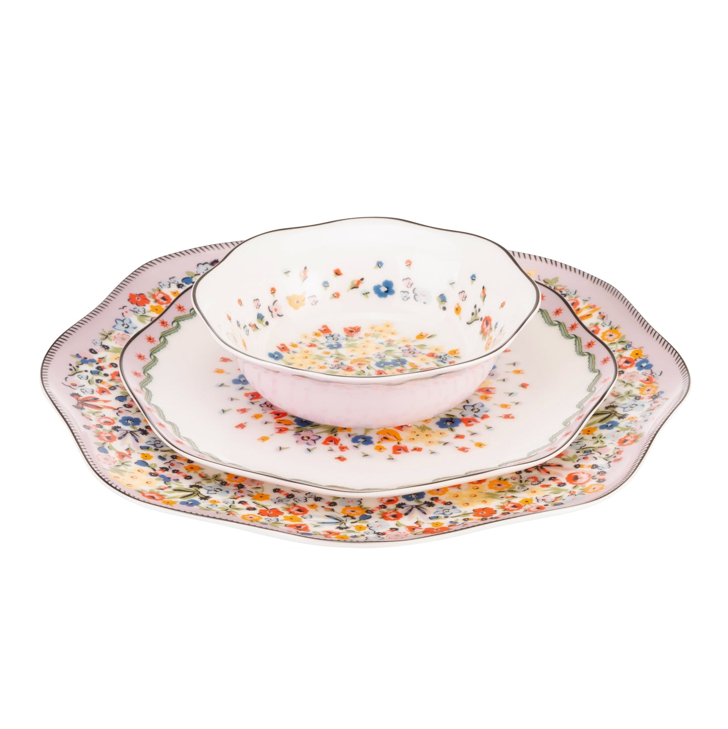 Cath Kidston Harmony Ditsy 12 Piece Dinner Set