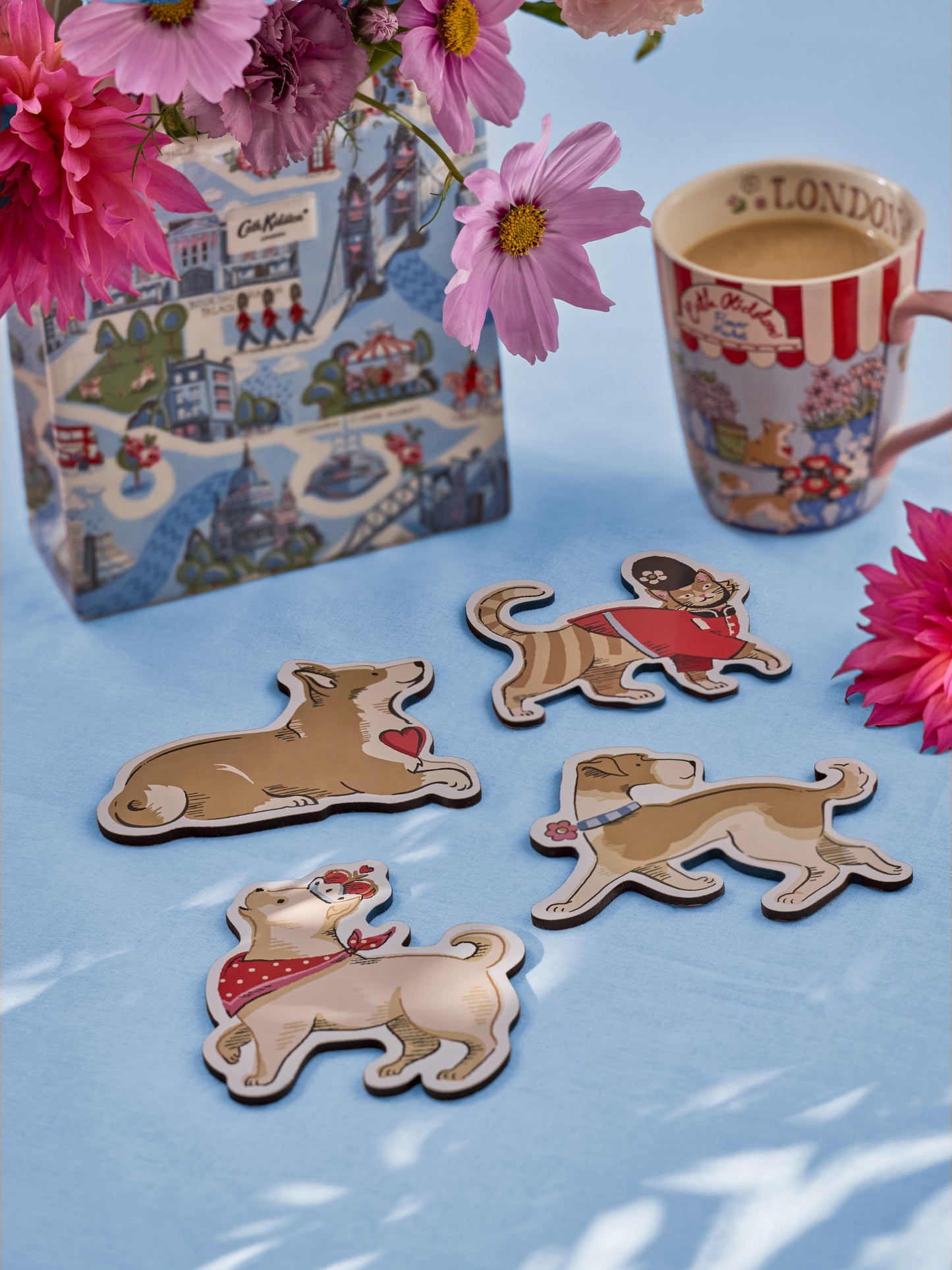 Cath Kidston London Town Cork Back Coasters Set Of 4