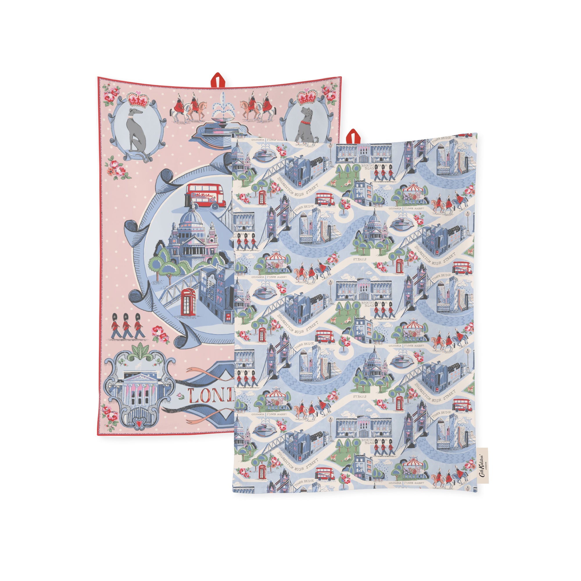 Cath Kidston London Town Tea Towels Set Of 2