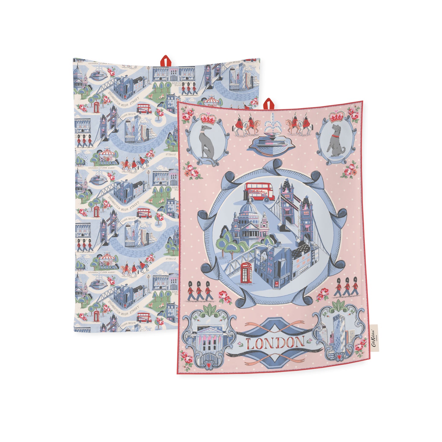 Cath Kidston London Town Tea Towels Set Of 2