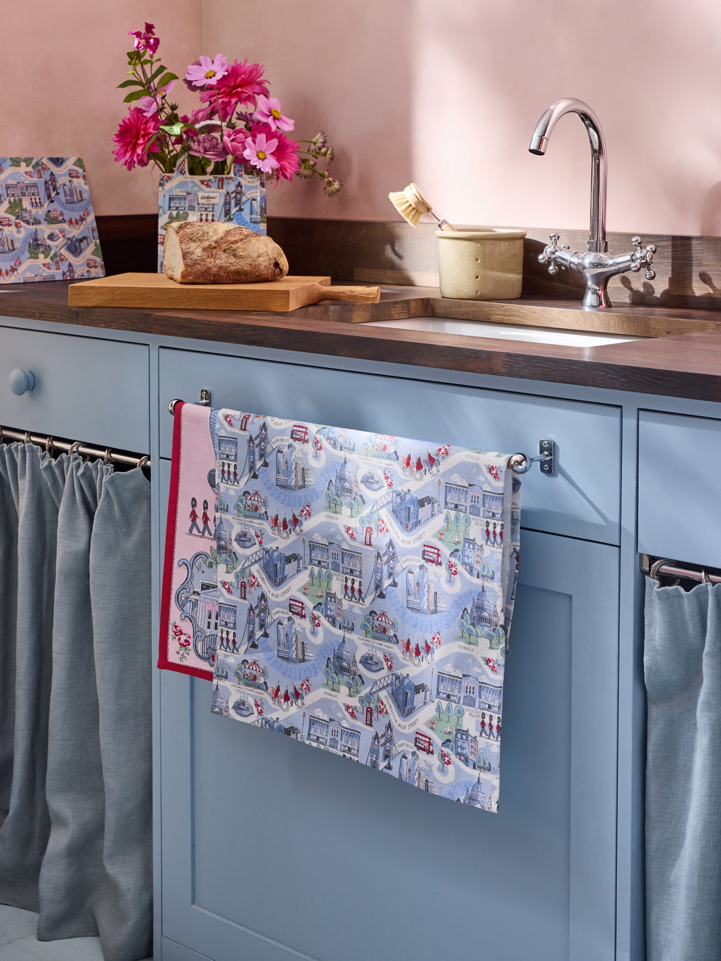 Cath Kidston London Town Tea Towels Set Of 2