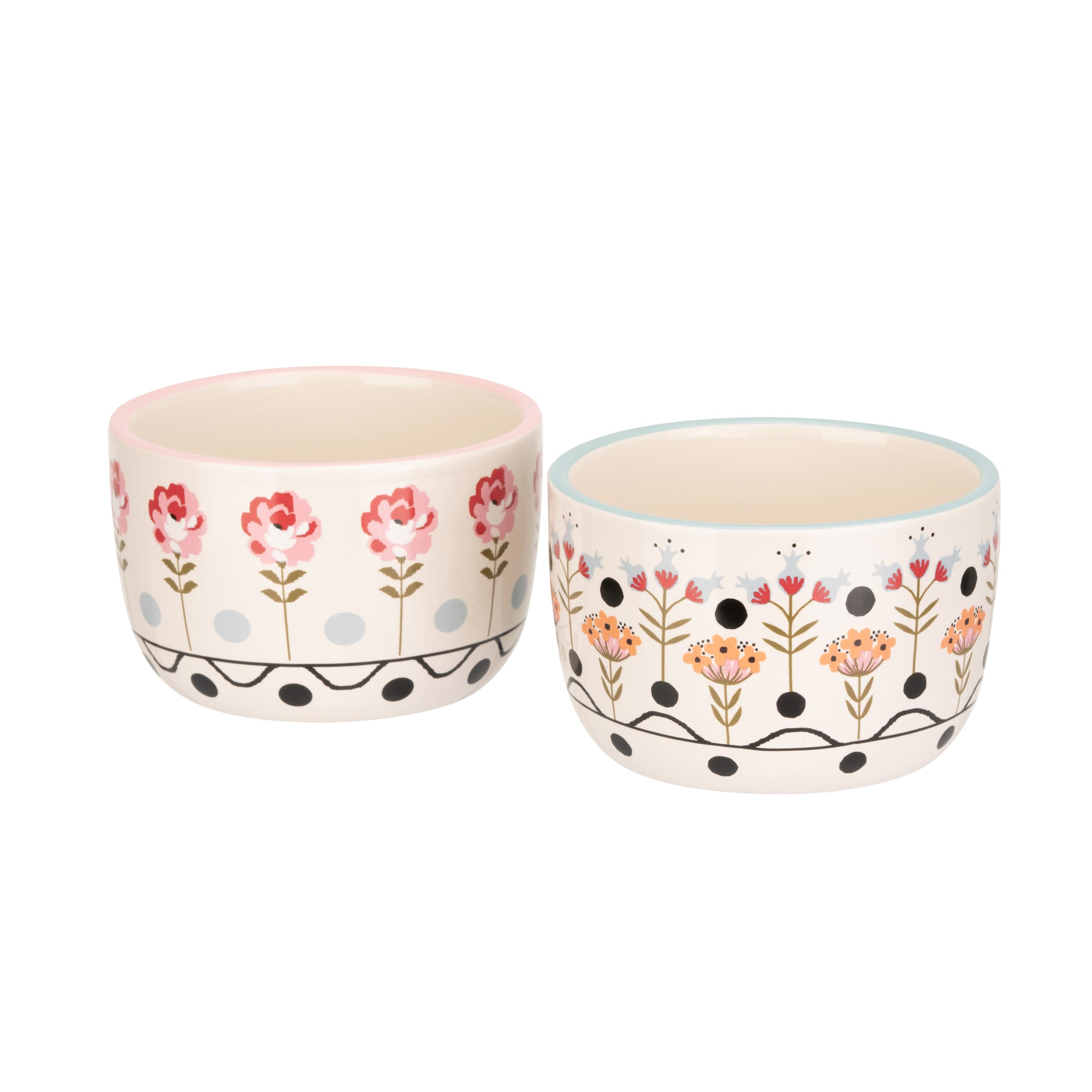 Cath Kidston Painted Table Ceramic Ramekins Set of 2