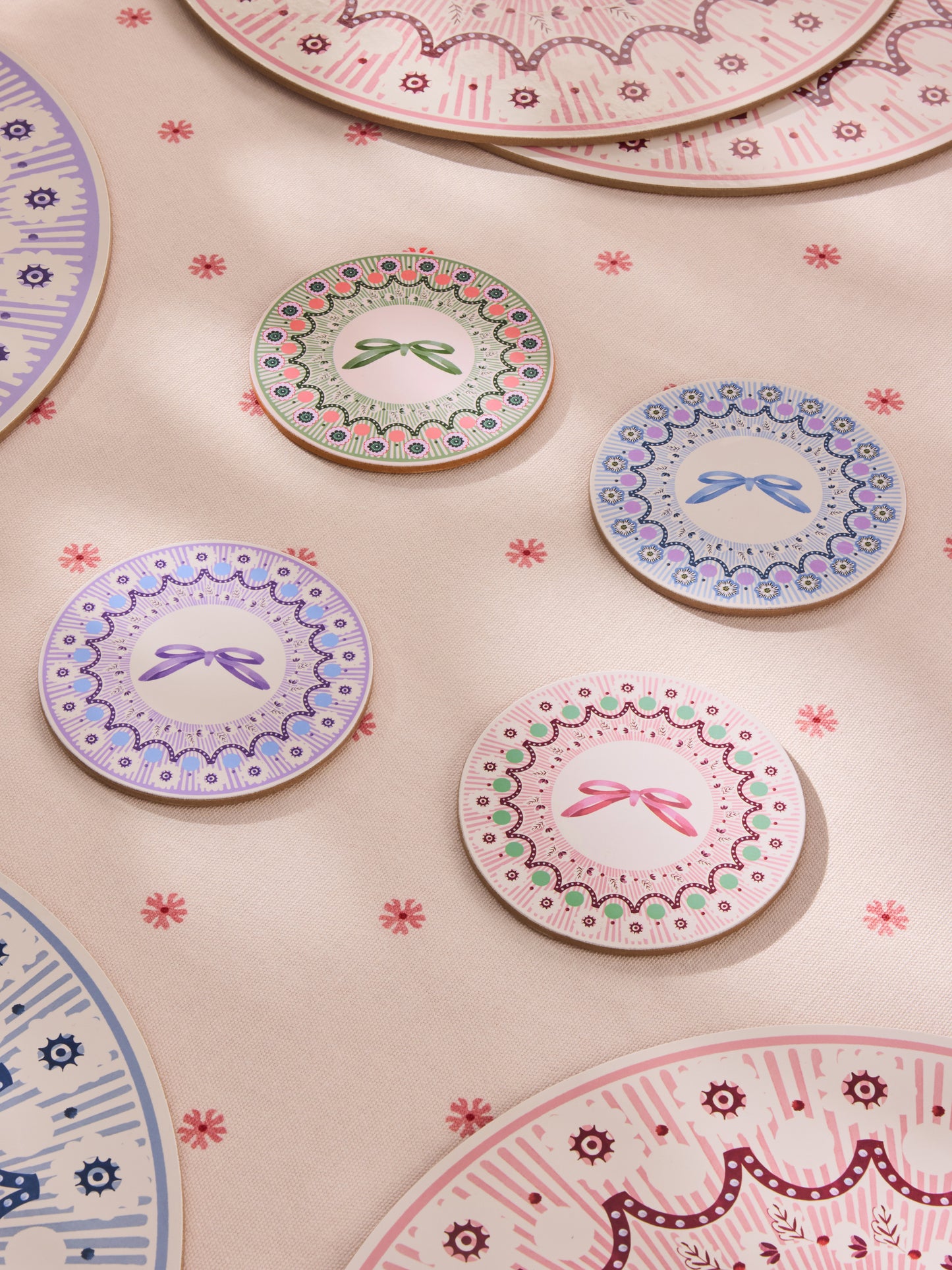 Cath Kidston Spitalfields Silk Coasters Set Of 4