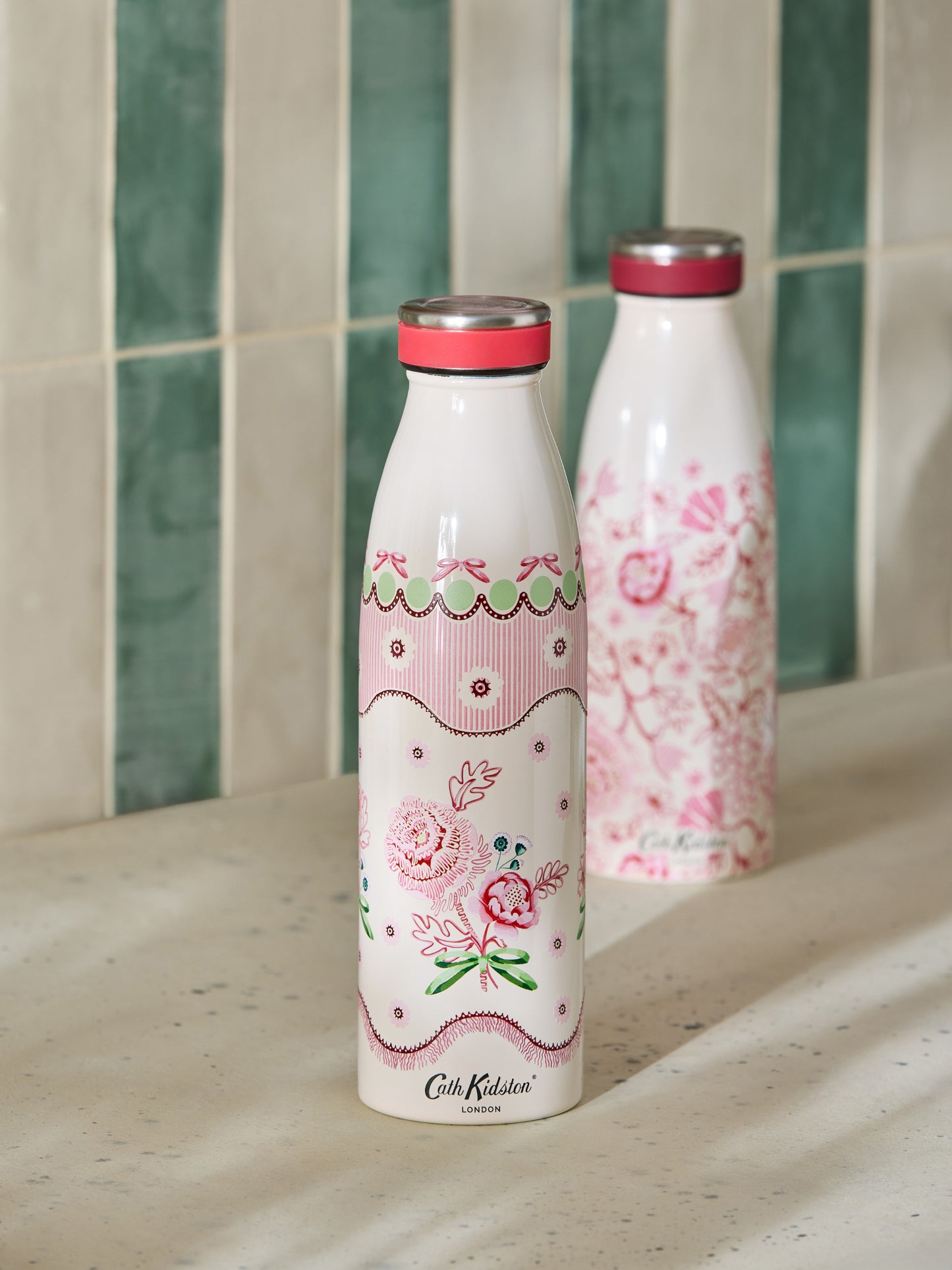 Cath Kidston Spitalfields Silk Stainless Steel Bottle 500ml