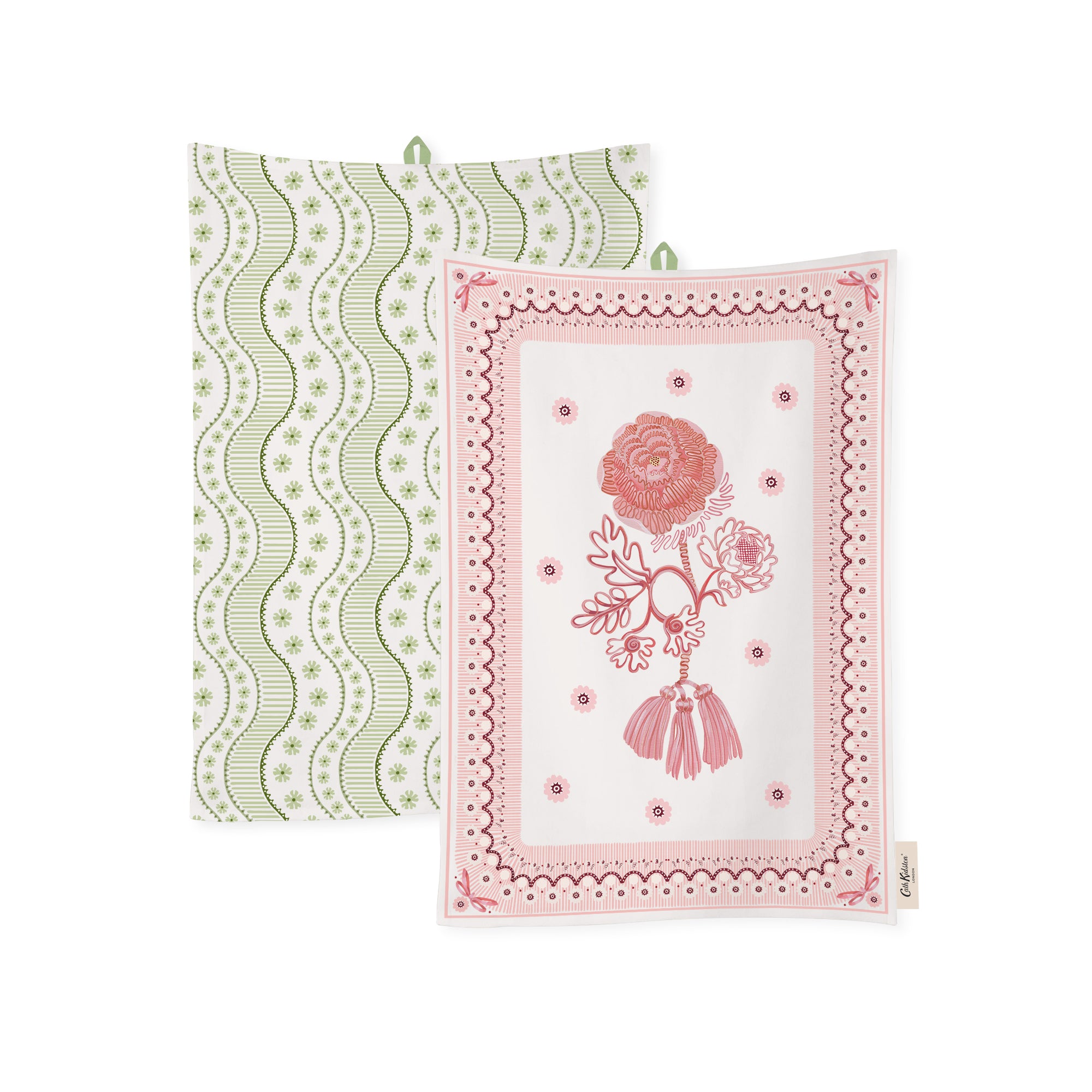 Cath Kidston Spitalfields Silk Tea Towels Set Of 2