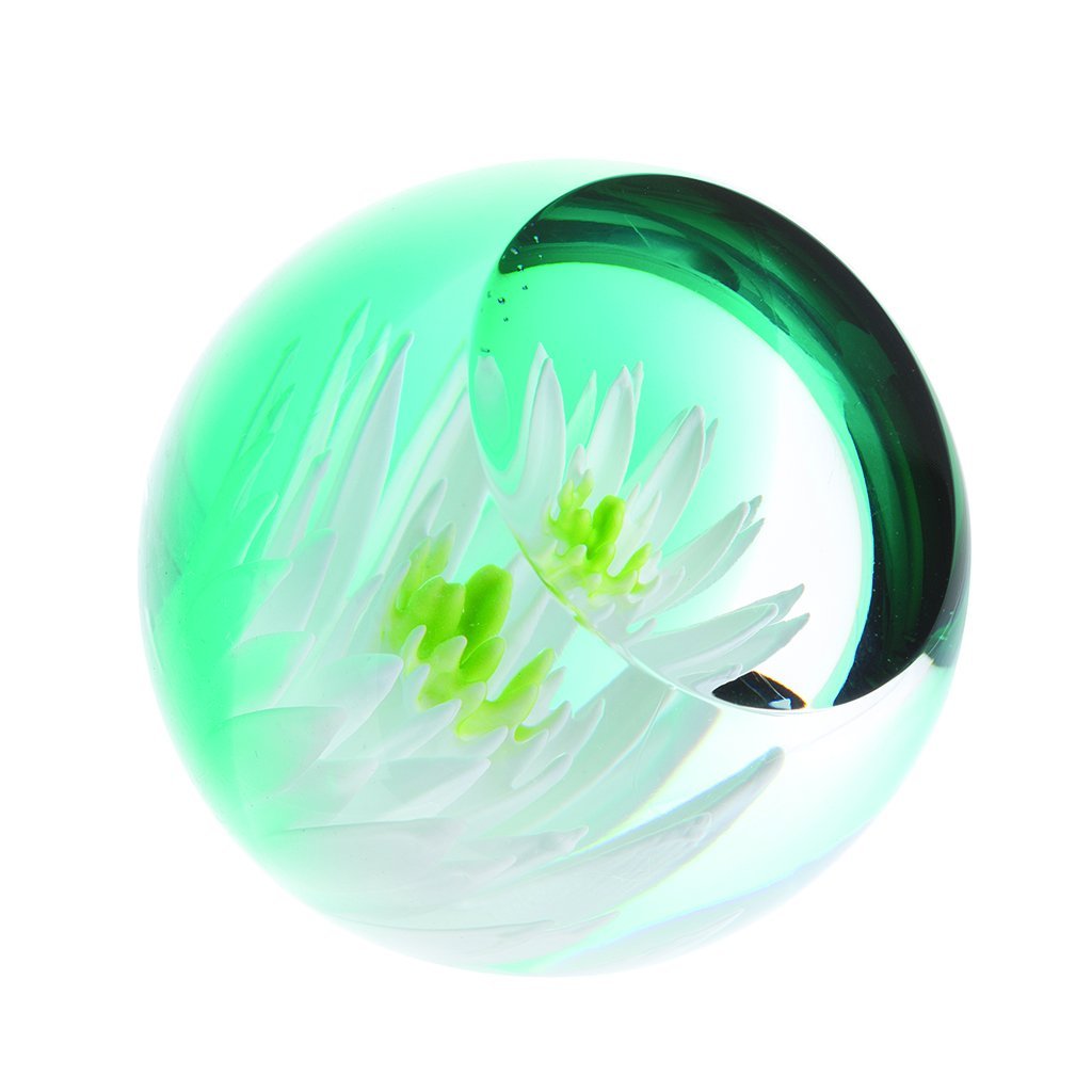 Caithness Glass Floral Charms Water Lily Paperweight-Paperweights-Goviers